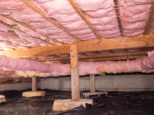 Floor joist clearance insulation